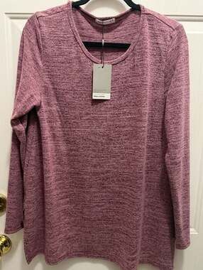 SMALLSHOW Maternity Long Sleeve Knit Nursing Top Blouse BL0193B